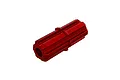 A red anodized aluminium slipper shaft for an ARRMA RC vehicle, shown against a plain white background.
