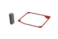 ARRMA radio box seal set including a red rectangular rubber gasket and a grey foam block with a vertical slit.
