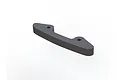 A grey foam front bumper for an ARRMA RC vehicle, featuring two mounting holes, isolated against a white background.