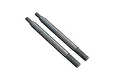 Two ARRMA 4x48mm shock shafts made of polished steel, shown side-by-side against a white background.