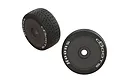ARRMA 3.3" Belted 42/100 (White) dBoots Hoons Tyres on Black Aero Rims - Glued Wheels 2Pcs ARA550063