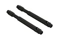 Two black ARRMA front complete drive shafts for RC vehicles, shown from an isometric angle against a white background.