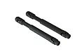 Two black ARRMA rear complete drive shafts for RC vehicles, shown at an angle against a white background.