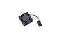 A black 25x25mm cooling fan for an ARRMA ESC with a short red and black wire ending in a two-pin connector.