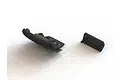 ARRMA front and rear bumper set for RC vehicles, featuring black molded plastic components with the ARRMA logo embossed on the larger bumper.