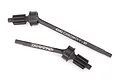 Two Traxxas heavy-duty steel axle shafts with portal input gears for the TRX-4 RC crawler, shown against a white background.