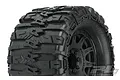 Pro-Line 3.8" Trencher HP Belted Tyres on Black Raid Rims - Glued Wheels 2Pcs 10155-10