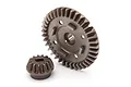 A steel ring gear and pinion gear set for a Traxxas Maxx RC vehicle, shown against a white background.