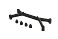 ARRMA roll cage support set including a Y-shaped black plastic brace and four small cylindrical spacers on a white background.