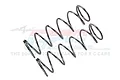 Two silver metal RC shock springs for GPM Racing placed diagonally against a white background with a faint logo watermark.