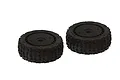 Two ARRMA dBoots Katar B 6S RC buggy wheels with black rims and off-road tread patterns on a white background.