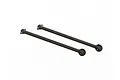 Two black ARRMA CVD drive shafts for RC vehicles, shown at an angle against a white background.