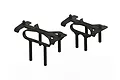 Two black plastic ARRMA body mount sets for a 1/7 scale RC vehicle, shown against a plain white background.