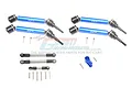 GPM Blue Harden Steel Maxx 4S Complete Set of Front & Rear Universal Drive Shafts 4Pcs w/ Linkages & Aluminium Servo Horn TXMS1625123-B