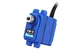 Power HD TR-4 micro waterproof servo for RC vehicles, featuring a blue plastic case and a metal output gear.