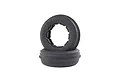 Two black Losi Slicers RC buggy tyres stacked on a white background.