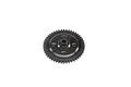 A black steel 48T spur gear for Losi DBXL-E RC vehicles, shown from a top-down angle against a white background.