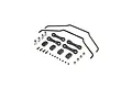 Losi DBXL-E 2.0 front and rear sway bar kit including metal sway bars, plastic links, mounting blocks, and various screws and ball studs.