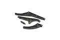 A set of black plastic chassis braces and a small mounting post for the Losi DBXL-E 2.0 RC car.
