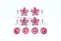 GPM Red Aluminium ARRMA Limitless & Infraction Clawed Wheel Hexs 4Pcs w/ +6mm Off-Set, Wheel Nuts & Grub Screws MAI10A+6MM/2-R