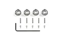 Tamiya Silver Aluminium 12mm Wheel Hexes (6mm Thick) 4Pcs w/ Hardware 53569