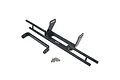 Yeah Racing black metal rear bumper for Traxxas TRX-4 and TRX-6 RC crawlers, including mounting bracket and screws.