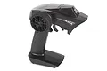 Axial AX-4 2.4GHz 3-channel pistol-grip RC transmitter in black plastic with a steering wheel and trigger.