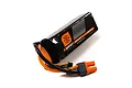 Spektrum Smart Technology LiPo battery with orange and black wiring and IC3 connector against a white background.