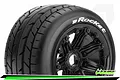 A single Louise B-Rocket RC buggy tyre mounted on a black multi-spoke beadlock rim, shown against a white background.