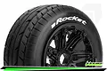 Louise 4.7/5.5" Baja 5B Front B-Rocket Tyres on Black Spoke Rims 2Pcs - Beadlocked Wheels 2pcs L-T3266B