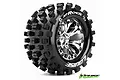 A single Louise MT-Rock RC monster truck tyre mounted on a chrome spoke rim against a white background.
