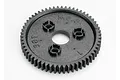 A black plastic 58-tooth spur gear for Traxxas RC vehicles, showing the M0.8 pitch marking and three mounting holes.