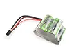 Tornado 6V 5000mAh NiMH hump battery pack with black and red wires and a receiver connector.