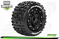 A single Louise MT-Pioneer RC monster truck wheel with a black beadlock-style rim and aggressive tread pattern, shown against a white background.
