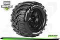 A single Louise 3.8 inch MT-Cyclone monster truck tyre mounted on a black rim, featuring aggressive tread and white sidewall branding.