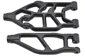 A pair of black RPM RC suspension arms for the Kraton 8S, showing the upper and lower front left arms against a white background.