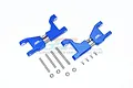 GPM Blue Aluminium Front/Rear Upper Suspension Arm 2Pcs w/ Suspension Pins TXMS054F/RS-B
