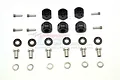 GPM Black Aluminium TRX-6 12mm Hexes (9mm Thick) 6Pcs w/ Hardware TRX6010/9MM-BK