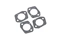 Four grey, flat intake manifold gaskets for Rovan 71cc RC engines arranged on a white background.