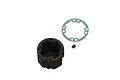 ARRMA 1/5 8S BLX differential case set including a black plastic housing, a circular gasket, and a small metal bushing.