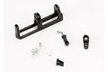 Traxxas shift linkage and servo mount set including a black plastic mount, metal spring, linkage rod, servo horn, and two small screws.