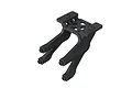 A black plastic ARRMA 1/5 8S BLX wing mount spare part shown from a high angle against a white background.