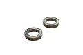 Two ARRMA metal shielded ball bearings shown from an angled perspective against a white background.