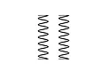 Two black metal coil shock springs for an RC vehicle, positioned vertically against a white background.