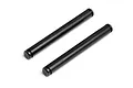 Two black metal suspension arm pins for Maverick RC vehicles, shown against a white background.