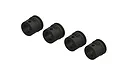 Four black ARRMA input shaft drive cup sleeves arranged in a row on a white background.