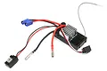 ECX 20A 2-in-1 ESC and receiver unit with attached wiring, heat sink, and connectors on a white background.