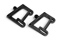 Two black plastic RC wing mounts for Maverick vehicles, shown from a top-down angle on a white background.
