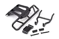 Maverick front bumper set including a main bumper, support brace, mounting blocks, and screws on a white background.