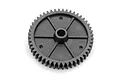 A black plastic spur gear for an RC car, shown from a top-down angle against a white background.